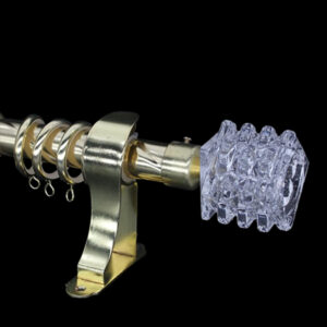 TFC036 Antique Copper Glass Curtain Rod Set