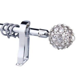 TFI013 Hot Sale 28mm Pole Plain Curtain Pipe Metal Fittings Curtain Rod Set