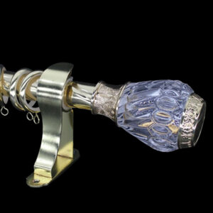 TFC034 Metal Wrought Single Curtain Rod Set