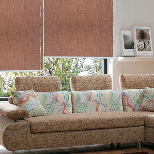 WB0007 100 Blackout Fabric Vinyl Roller Shades Sun Screen Blinds Sun