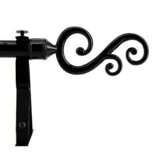 Curved Vortex Shape Curtain Rod Set