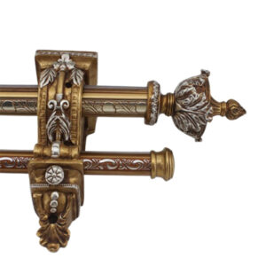 TFR004 Brown Resin Curtain Rod Set