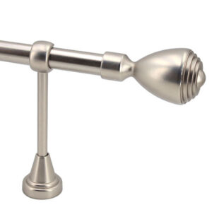 TFA018 Silver Aluminum Curtain Rod Set