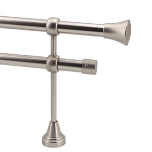 TFA073-B Silver Luxury Curtain Rod Set
