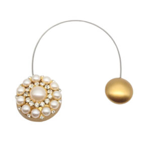 TMIP052 Pearl Sparkle Iron Plastic Magnetic Curtain Clips