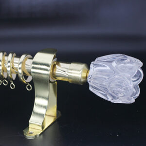 TFC026 Custom Fit for Any Window Crystal Curtain Rod Set