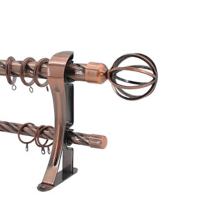 TFI020 Hand-Forged Iron Curtain Rod Set