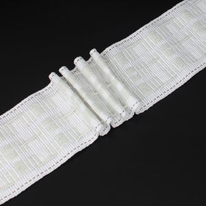 TTP025 Adjustable Pleated White Tape 63MM/14g